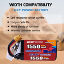 DXF 1550mAh 6S 60C 22.8V Lipo Battery Pack for FPV LiPo Battery