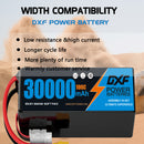 DXF LiPo Battery 6S 22.2V 30000mAh 100C Graphene Softcase Blue with EC5 / T / TRX / XT60 / XT90 / XT150 / Q8s Plug for RC 1/8 1/10 Buggy Truck Car Off-Road Drone