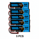 DXF 2S 7.6V 10000mAh 150C Blue Version Hardcase LiPo Battery with Deans T-Plug for 1/8 RC Cars, Boats, Trucks (1-6 Pack Available)