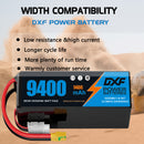 DXF LiPo Battery 6S HV 22.8V 9400mAh 140C Graphene Softcase Gold with EC5 / T / TRX / XT60 / XT90 / XT150 / Q8s Plug for RC 1/8 1/10 Buggy Truck Car Off-Road Drone