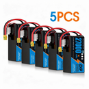 DXF SEMI-SOLID 12S 44.4V 27000mAh 10C Soft Case LiPo Battery with 8AWG Wire for Toy Cars, Boats, UAVs & Drones (1-6 Pack)