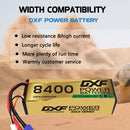 DXF LiPo Battery 3S 11.1V 8400mAh 140C Graphene Softcase with EC5 / T / TRX / XT60 / XT90 / XT150 / Q8s Plug for RC 1/8 1/10 Buggy Truck Car Off-Road Drone