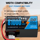 (CN)DXF 12S Lipo Battery 44.4V 5C 81000mAh Soft Case Battery  for Drone UAV FPV Car Truck Tank RC Buggy Truggy Racing Hobby