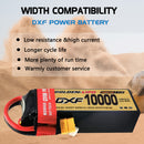 DXF Lipo Battery 6S HV 22.8V 10000mAh 150C GoldSeries Graphene Softcase with EC5 / T / TRX / XT60 / XT90 / XT150 / Q8s Plug for RC 1/8 1/10 Buggy Truck Car Off-Road Drone