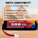 DXF 380mAh 2S 60C 7.6V Lipo Battery Pack for FPV LiPo Battery