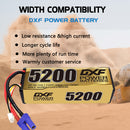 DXF LiPo Battery 3S 11.1V 5200mAh 140C Graphene Softcase with EC5 / T / TRX / XT60 / XT90 / XT150 / Q8s Plug for RC 1/8 1/10 Buggy Truck Car Off-Road Drone