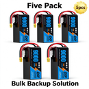 DXF 6S 22.2V 9000mAh 100C Soft Case LiPo Battery with 10AWG Wire for Toy Cars, Boats, UAVs & Drones (1-6 Pack)