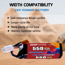 DXF 550mAh 4S 100C 15.2V Lipo Battery Pack for FPV LiPo Battery