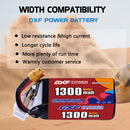 DXF 1300mAh 6S 60C 22.8V Lipo Battery Pack for FPV LiPo Battery