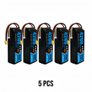 DXF 4S 14.8V 4200mAh 100C Graphene Soft Case LiPo Battery with XT60 Plug for Drones, Airplanes, Boats & RC Cars (2, 4, 6 Pack Available)