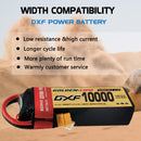 DXF Lipo Battery 3S HV 11.4V 10000mAh 150C GoldSeries Graphene Softcase with EC5 / T / TRX / XT60 / XT90 / XT150 / Q8s Plug for RC 1/8 1/10 Buggy Truck Car Off-Road Drone
