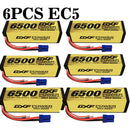 (UK)DXF Lipo Battery 4S 14.8V 6500MAH 100C GoldSeries Graphene lipo Hardcase with EC5 and XT90 Plug for Rc 1/8 1/10 Buggy Truck Car Off-Road Drone