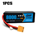 (EU)DXF Lipo Battery 3S 11.4V 8000MAH 130C Blue Series Graphene lipo Hardcase with XT90 Plug for Rc 1/8 1/10 Buggy Truck Car Off-Road Drone