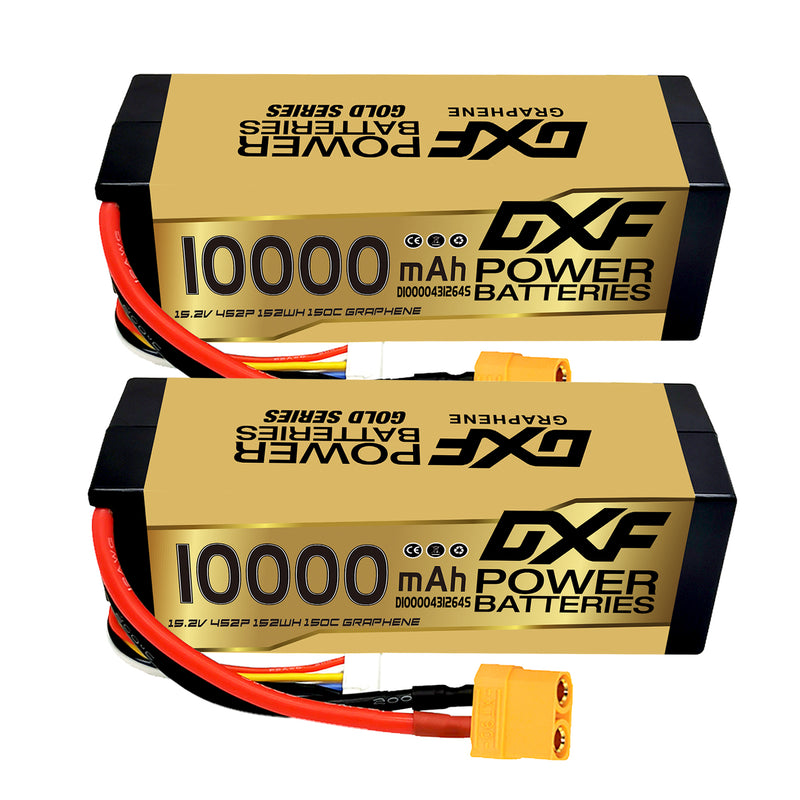 (CN)DXF Lipo Battery 4S 15.2V 10000MAH 150C  lipo Hardcase with  DEANS/T Plug for Rc 1/8 1/10 Buggy Truck Car Off-Road Drone