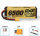 DXF 4S 14.8V 6500mAh 100C Graphene LiPo Battery Hardcase - Gold Series with XT90 Plug for 1/8 1/10 RC Cars, Trucks & Drones (1-6 Pack Available)