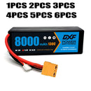 (PL)DXF Lipo Battery 3S 11.4V 8000MAH 130C Blue Series Graphene lipo Hardcase with XT90 Plug for Rc 1/8 1/10 Buggy Truck Car Off-Road Drone