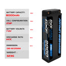 DXF 2S 7.6V Lipo Battery 130C 8000mAh LCG with 5mm Bullet for RC 1/8 Vehicles Car Truck Tank Truggy Competition Racing Hobby