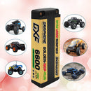 DXF LiPo Battery 2S HV 7.6V 6600mAh 150C Graphene NGP Plus Gold Version with 5mm Bullet / EC5 / T / TRX / XT60 / XT90 / XT150 / Q8s Plug for RC 1/10 1/8 Scale Car Racing