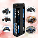 DXF LiPo Battery 2S HV 7.6V 7200mAh 140C Graphene Blue with 5mm Bullet / EC5 / T / TRX / XT60 / XT90 / XT150 / Q8s Plug for RC 1/10 1/8 Scale Car Racing