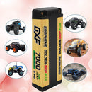 DXF LiPo Battery 2S HV 7.6V 7000mAh 150C Graphene NGP Plus Gold Version with 5mm Bullet / EC5 / T / TRX / XT60 / XT90 / XT150 / Q8s Plug for RC 1/10 1/8 Scale Car Racing