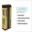 DXF LiPo Battery 2S HV 7.6V 7200mAh 140C Graphene Gold Version with 5mm Bullet / EC5 / T / TRX / XT60 / XT90 / XT150 / Q8s Plug for RC 1/10 1/8 Scale Car Racing