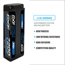 DXF LiPo Battery 2S HV 7.6V 7200mAh 140C Graphene Blue with 5mm Bullet / EC5 / T / TRX / XT60 / XT90 / XT150 / Q8s Plug for RC 1/10 1/8 Scale Car Racing