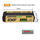 DXF LiPo Battery 2S HV 7.6V 8000mAh 140C Graphene Gold Version with 5mm Bullet / EC5 / T / TRX / XT60 / XT90 / XT150 / Q8s Plug for RC 1/10 1/8 Scale Car Racing