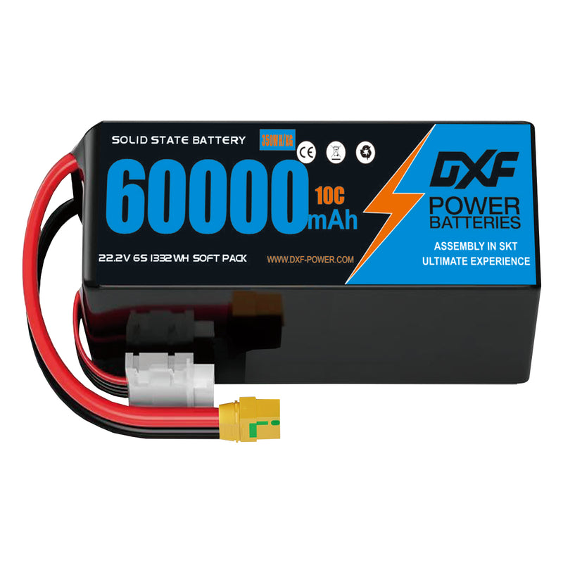 (CN)DXF 6S Lipo Battery 22.2V 10C 60000mAh Soft Case Battery  for Drone UAV FPV Car Truck Tank RC Buggy Truggy Racing Hobby