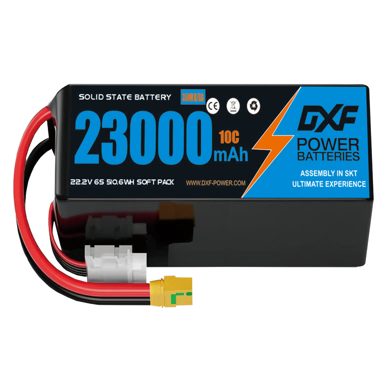 (CN)DXF 12S Lipo Battery 44.4V 10C 23000mAh Soft Case Battery  for Drone UAV FPV Car Truck Tank RC Semi solidstate Battery Racing Hobby