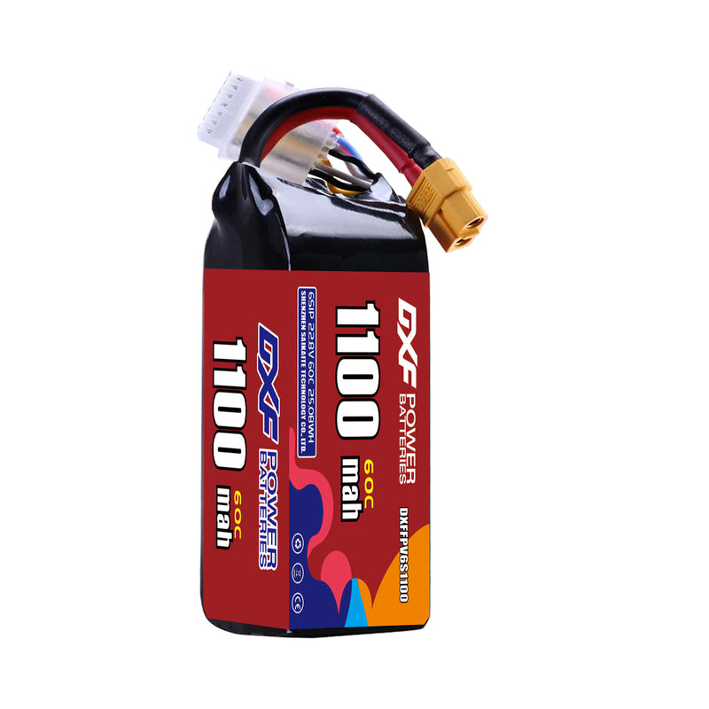DXF 1100mAh 6S 60C 22.8V Lipo Battery Pack for FPV LiPo Battery