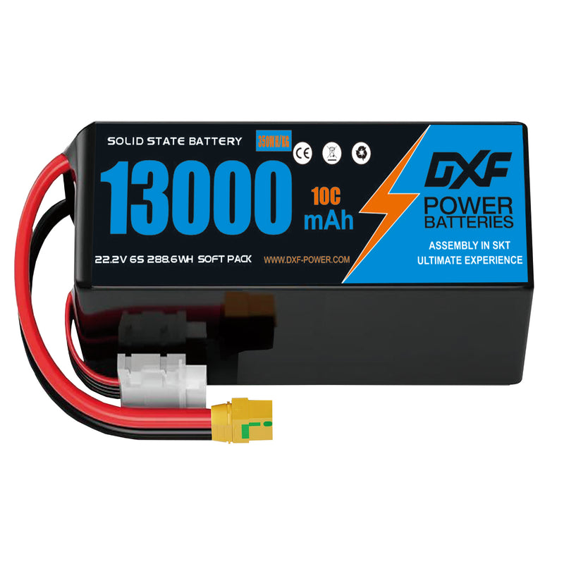 (CN)DXF 6S Lipo Battery 22.2V 10C 13000mAh Soft Case Battery  for Drone UAV FPV Car Truck Tank RC Buggy Truggy Racing Hobby Semi solidstate Battery