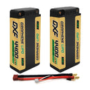 DXF LiPo Battery 2S 7.4V 4400mAh 140C Graphene Gold NGP Plus Version with 5mm Bullet Connector for RC 1/10 Touring Car Racing