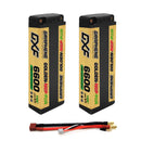 DXF EFRA Certificate 5mm 2S 6600mAh 7.6V 150C GOLDEN-NGP HV LiPo Battery Hardcase with Deans/T 5mm - 1-6 Packs Available for 1:8 RC Cars, Multirotors, Helicopters & Boats