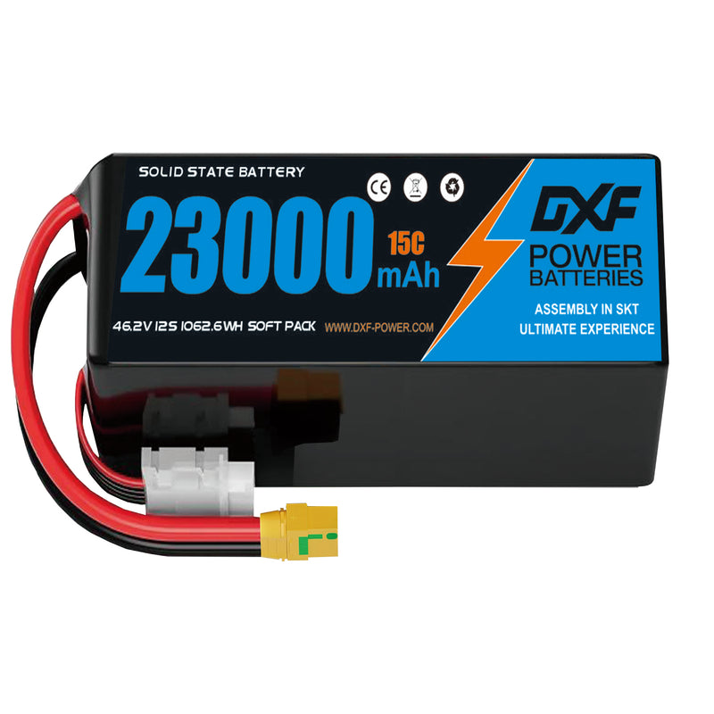 (CN)DXF 12S Lipo Battery 46.2V 15C 23000mAh Soft Case Battery  for Drone UAV FPV Car Truck Tank RC Semi solidstate Battery Racing Hobby