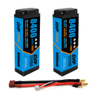 DXF LiPo Battery 2S2P HV 7.6V 8400mAh 140C Graphene Blue with 5mm Bullet / EC5 / T / TRX / XT60 / XT90 / XT150 / Q8s Plug for RC 1/10 1/8 1/5 Scale Car Racing