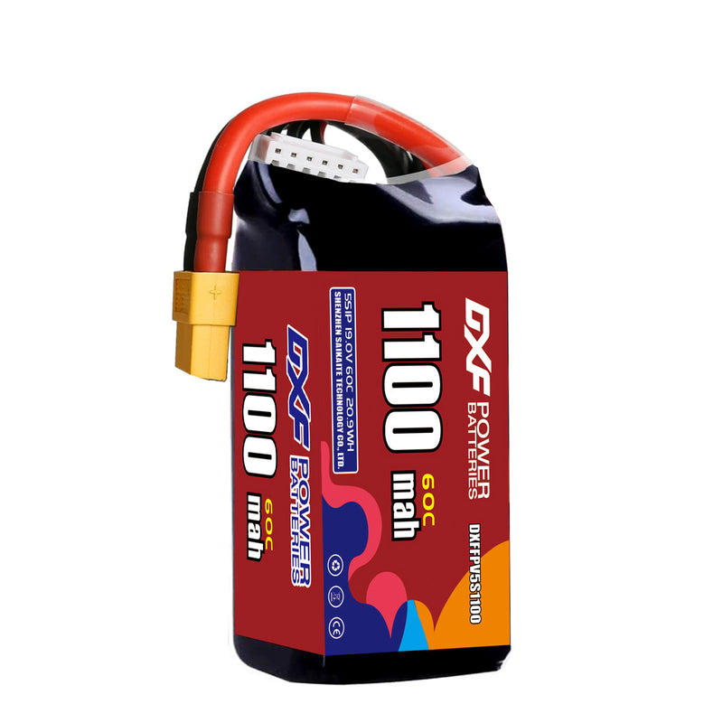 DXF 1100mAh 5S 60C 19.0V Lipo Battery Pack for FPV LiPo Battery