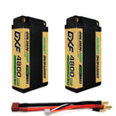 DXF LiPo Battery 2S HV 7.6V 4800mAh 140C Graphene Gray NGP Plus Gold Version with 5mm Bullet / EC5 / T / TRX / XT60 / XT90 / XT150 / Q8s Plug for RC 1/10 Touring Car Racing