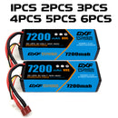 (CA)DXF Lipo Battery 3S 11.1V 7200MAH 80C Blue Series lipo Hardcase with Deans/T Plug for Rc 1/8 1/10 Buggy Truck Car Off-Road Drone
