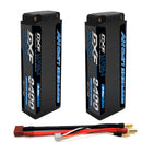 DXF LiPo Battery 2S2P HV 7.6V 8400mAh 140C Graphene Gray with 5mm Bullet / EC5 / T / TRX / XT60 / XT90 / XT150 / Q8s Plug for RC 1/10 1/8 1/5 Scale Car Racing