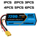 (CA)DXF Lipo Battery 3S 11.1V 7200MAH 100C Blue Series lipo Hardcase with  XT90 Plug for Rc 1/8 1/10 Buggy Truck Car Off-Road Drone