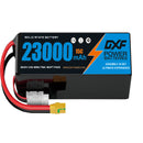 DXF SEMI-SOLID 14S 53.9V 23000mAh 15C Soft Case LiPo Battery with 8AWG Wire for Toy Cars, Boats, UAVs & Drones (1-6 Pack)