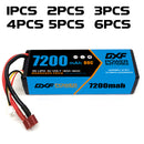 (CA)DXF Lipo Battery 3S 11.1V 7200MAH 100C Blue Series lipo Hardcase with Deans/T Plug for Rc 1/8 1/10 Buggy Truck Car Off-Road Drone