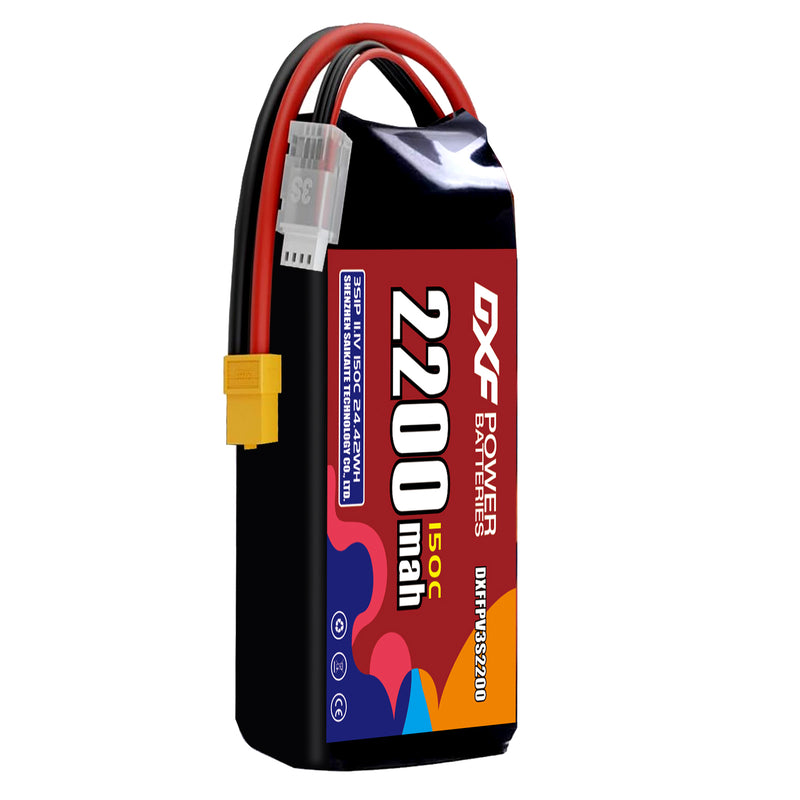 DXF 3S LiPo Battery 11.1V 2200mAh 150C SoftCase - Premium RC Power Pack (1-6 Pack Options)