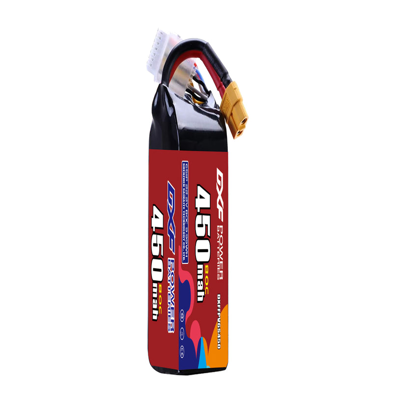 DXF 450mAh 6S 80C 22.2V Lipo Battery Pack for FPV LiPo Battery