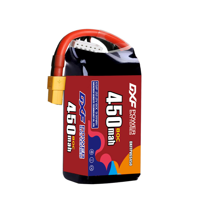 DXF 450mAh 6S 80C 22.2V Lipo Battery Pack for FPV LiPo Battery