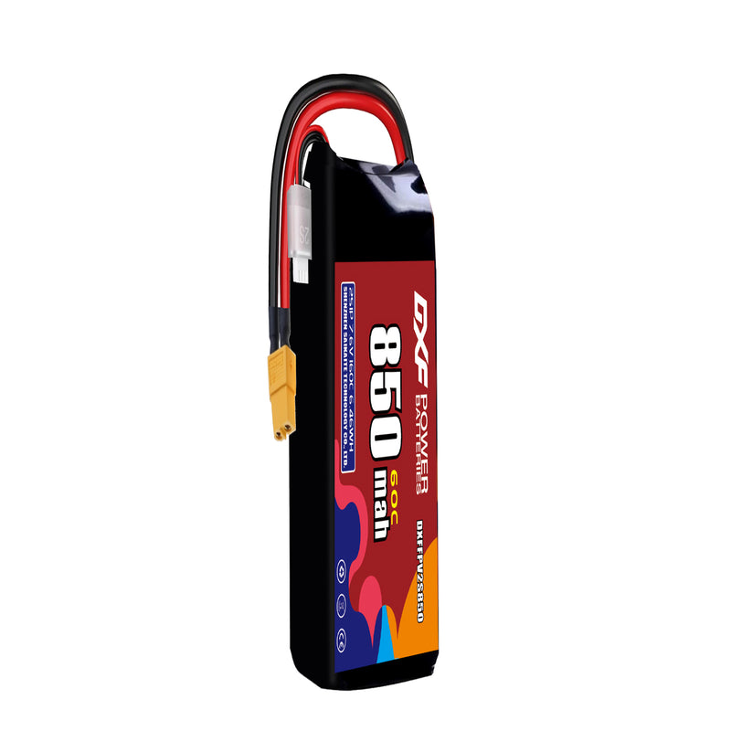 DXF 850mAh 2S 60C 7.6V Lipo Battery Pack for FPV LiPo Battery
