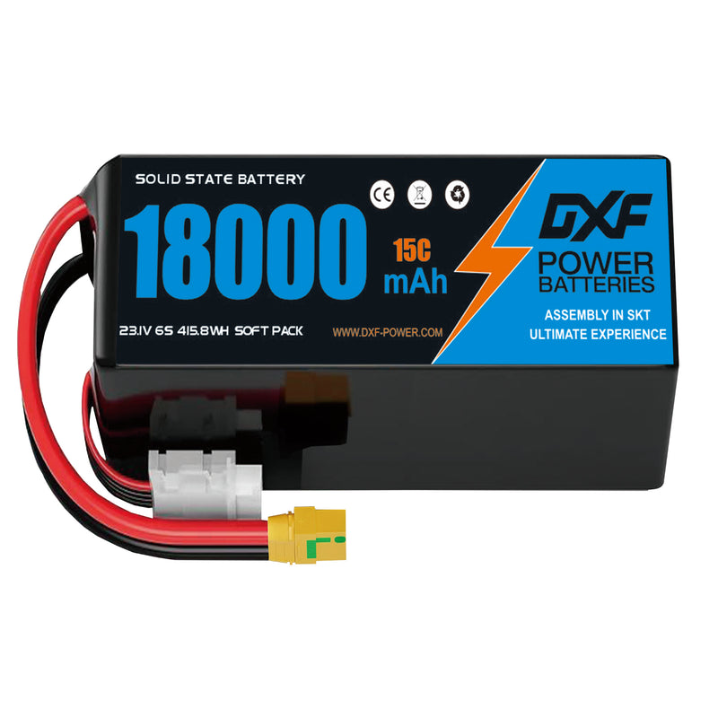 (CN)DXF 6S Lipo Battery 23.1V 15C 18000mAh Soft Case Battery  for Drone UAV FPV Car Truck Tank RC Buggy Truggy Racing Hobby