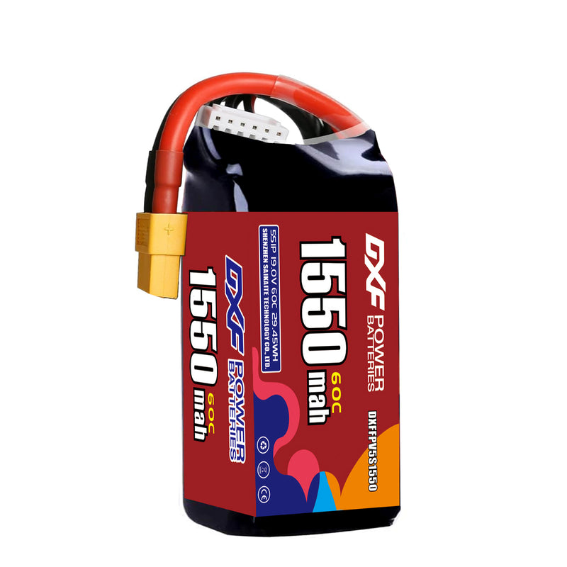 DXF 1550mAh 5S 60C 19.0V Lipo Battery Pack for FPV LiPo Battery