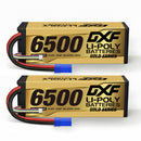 DXF 4S 14.8V 6500mAh 100C Graphene LiPo Battery Hardcase - Gold Series with EC5/XT90 for RC Cars & Drones