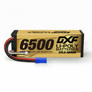 DXF 4S 14.8V 6500mAh 100C Graphene LiPo Battery Hardcase - Gold Series with EC5/XT90 for RC Cars & Drones